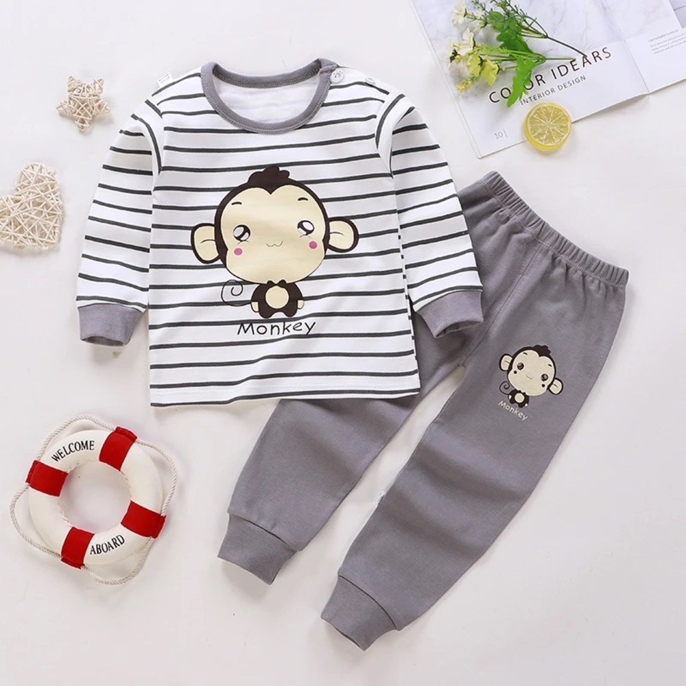 2 Piece Monkey Pajama Set